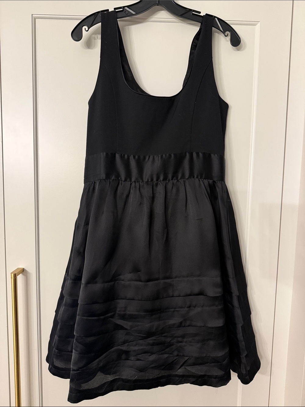 White House Black Market Black Silk Mini Dress